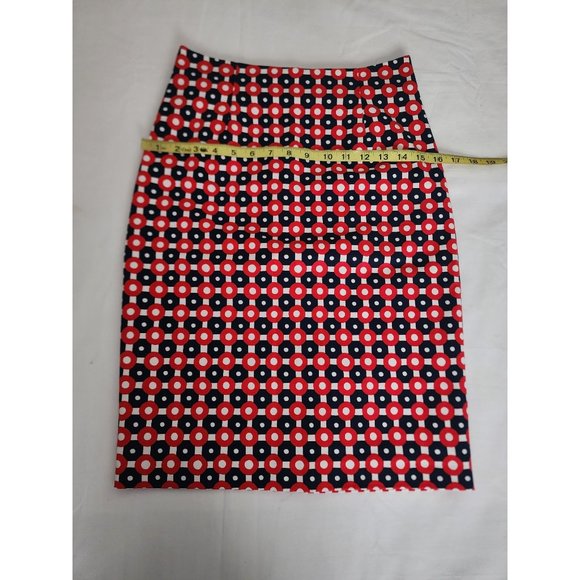 Boden Women's Petite Geometric Print Richmond Pencil Skirt Red/Multi Size 4P - Picture 15 of 16